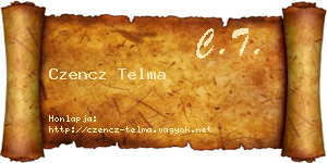 Czencz Telma névjegykártya